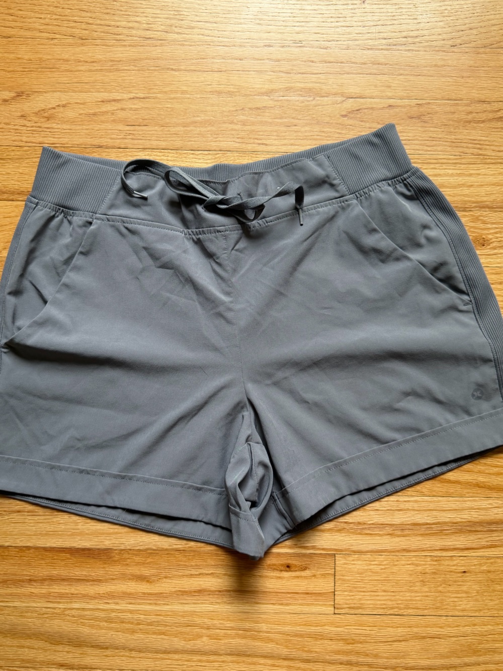 RBX Live Life Active Grey athletic shorts with adjustable waistband and pockets